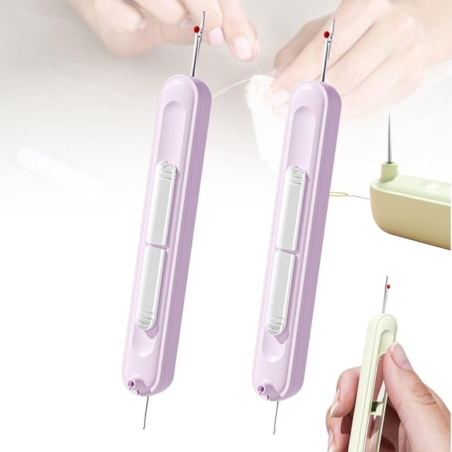 HLONK 2 in 1 Needle Threader Seam Ripper Upgraded Automatic Needle Threaders Tool Needle Threaders for Quick Sewing Quilting Supplies Sewing Kit Quickly Thread The Needle