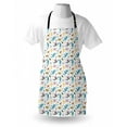thumbnail image 4 of Nautical Apron, Marine Themed Cartoon with Happy Underwater Life Aquatic Animals Corals, Unisex Kitchen Bib with Adjustable Neck for Cooking Gardening, Adult Size, Multicolor, by Ambesonne, 4 of 4