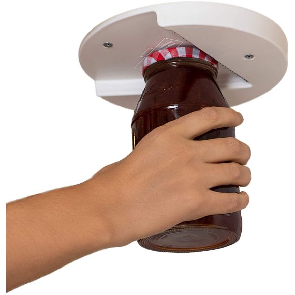 The Grip Jar Opener: The Original Under Cabinet Lid Opener, Since 1977, Opens Any Size/Type of Lid Effortlessly, Perfect for Arthritis, Weak Hands, and Seniors