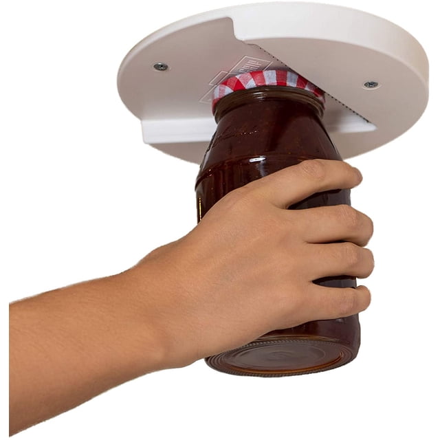 Abridor de tarros para debajo del gabinete - Herramienta de agarre de tapa de montaje inferior Agarra y desenrosca fácilmente tarros, botellas y contenedores de varios tamaños - Gadget de cocina ideal Namotu DLM939
