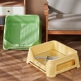 thumbnail image 3 of Dog Potty Tray, Stainless Steel Grid Sturdy Dog Litter Box Large Capacity Wall Mounted Dog Training Toilet for Small Medium Dogs, 3 of 7
