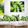 thumbnail image 3 of Designart Exotic Green Fractal Spiral Flower - Abstract Throw Pillow - 18x18, 3 of 4