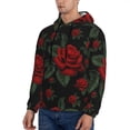thumbnail image 3 of Sikiie Roses Men's Hoodie, Essentials Hoodie, Sweatshirt, Pullover Hooded Sweatshirt for Men-X-Large, 3 of 7