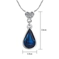 thumbnail image 4 of Yoursfs Blue Cubic Zirconia Pendant Necklace for Women CZ Necklace Vintage Jewellery Gifts, 4 of 6