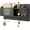 Black, variant on Farmhouse Key and Mail Holder for Wall - Mail Organizer with Chalkboard and 4 Hooks - Rustic Home Decor for Entryway