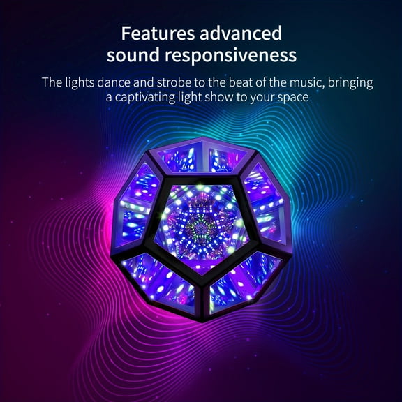 illuminate your room with a magical Color Art Light, Infinity Mirror Light Infinite Dodecahedron for Gaming Room Bedroom Decor Desk Table Lamp Unique Colorful Mood Changing Ambient Night Lighting lamp