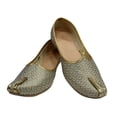 thumbnail image 3 of Mens Cream Gold Handmade Shoes Sherwani Shoes Achkan Shoes Etnic Mojri Khussa Jutti US 7 / EURO 39, 3 of 5