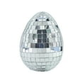 thumbnail image 2 of SHENGXINY 6PCS Easter Eggs, Easter Decorations, Colorful Mirror Finish Eggs, Festive Home Reflective Decor Accents silver 0.9x1.3in, 2 of 7