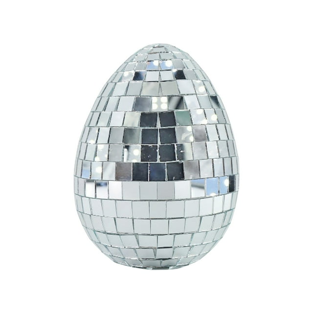 Deeceymbur Colorful Easter Egg Mirror Decoration Set Reflective Ornaments for Home Mantel Table Display Spring Holiday Centerpiece Gift Collection