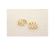 thumbnail image 4 of Aretes Xtellar dorado Aro Dorado Zirconias Brillantes Elegantes, 4 of 4