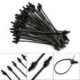thumbnail image 1 of 50x Nylon Push Clips Wire Tie Released Zip Straps Car Pipe Cable Fastener Bundle, 1 of 12