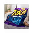 thumbnail image 5 of Blue Heat Takis Flannel Fleece Throw Blanket (280GSM) - Food-Themed Soft Warm Blanket, Machine Washable for Home/Office/Travel/Camping, Cool Bed Accessory, 5 of 7