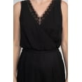 thumbnail image 4 of Adrianna Papell Scalloped V-Neck Sleeveless Zipper Back Solid Mesh Chiffon Jumpsuit, 4 of 4