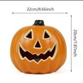 thumbnail image 3 of Halloween LED Pumpkin Jack-O-Lantern, Battery Operated, Indoor Outdoor Decor, for Halloween and Thanksgiving Decorations, Home Yard, Medium Size (8.7"W x 7.9"H), 3 of 7