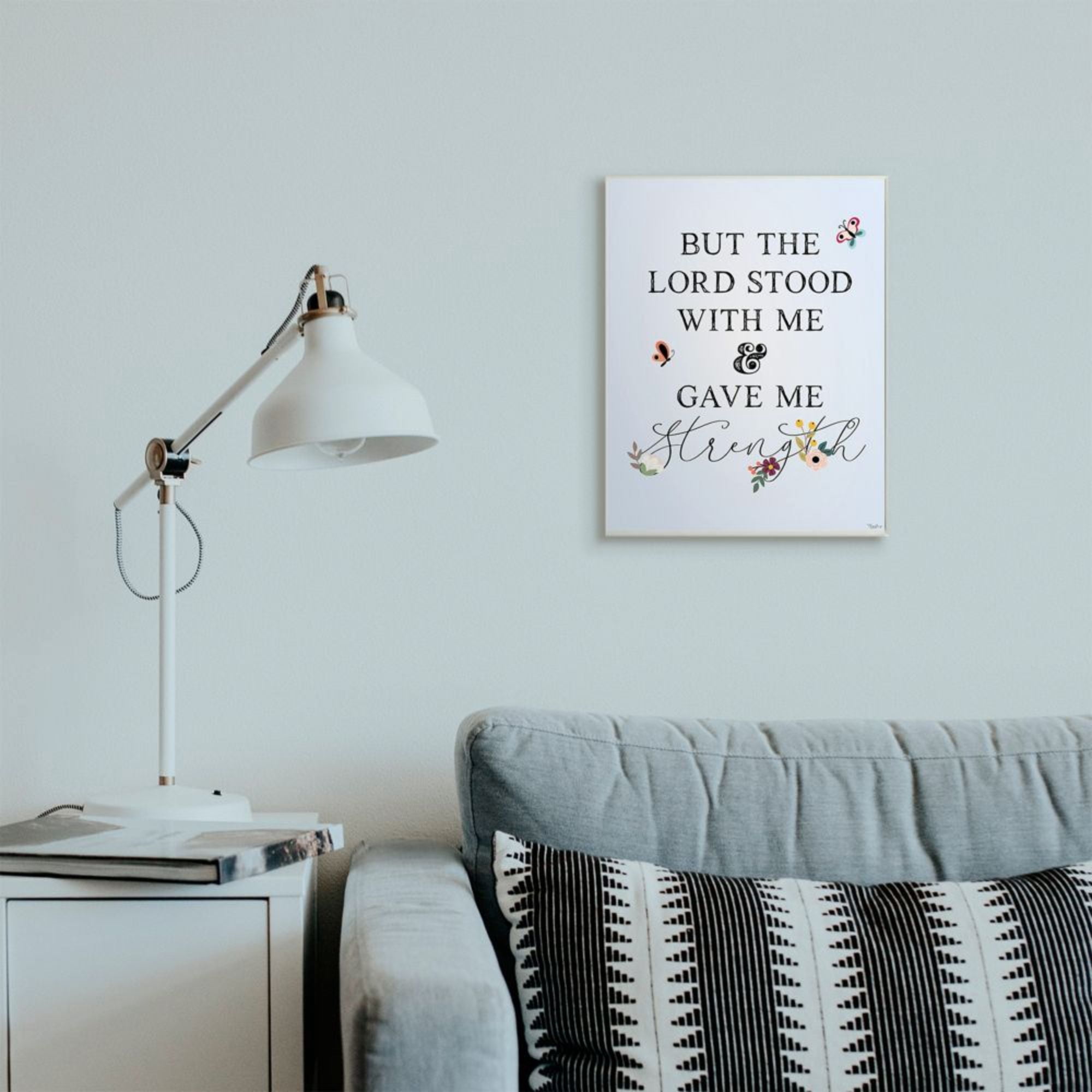 Stupell Industries Lord Stood With Me Faith Based Floral Quote Design by Gigi Louise