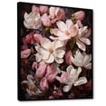 thumbnail image 2 of Designart "Pink White Magnolias Magnolia Beauty " Floral Floater Framed Canvas Print, 2 of 7