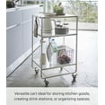 thumbnail image 2 of Yamazaki Home Rolling Utility Cart, White, Steel, Wheels, 2 of 7