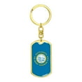 thumbnail image 4 of South Dakota State Flag Keychain Dog Tag Stainless Steel or 18k Gold, 4 of 8