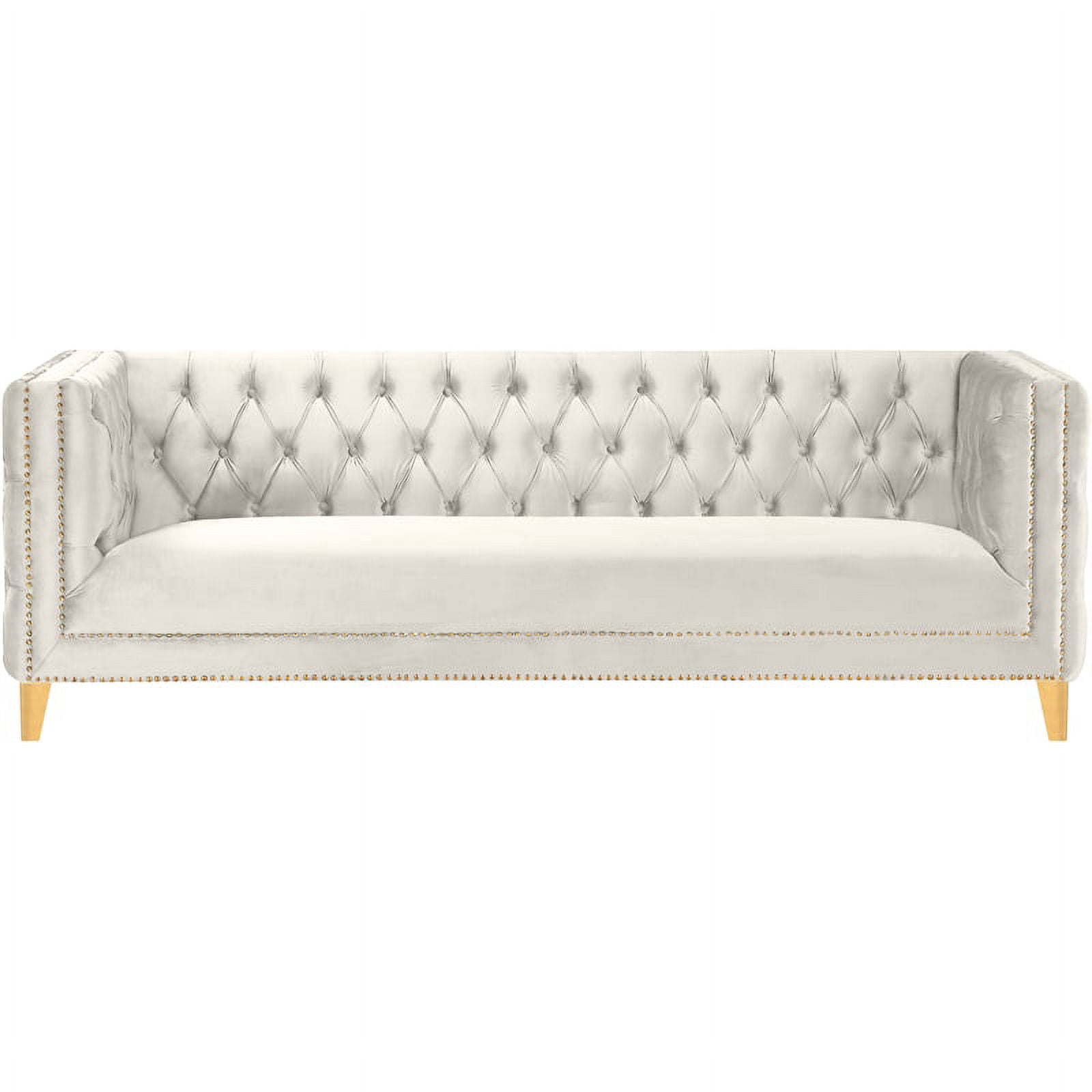 Meridian Furniture Michelle Cream Velvet Sofa