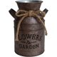 thumbnail image 1 of Florero de Metal Shabby Chic, decoración pintada con óxido, cubo para lata de leche, jarra primitiva de campo, decoración de granja grande, 1 of 5