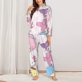 thumbnail image 3 of Lsque Sanrio Pattern Long Sleeve Pajama Set for Women - Soft 2-Piece Sleepwear and Loungewear Set with Pockets, Comfy Nightwear, 3 of 8