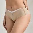 thumbnail image 5 of HOMBOM Bamboo Cool Underwear for Women Brown Seamless Stretch Briefs Mid Waist Ladies Panties No-Show L, 5 of 6