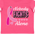 thumbnail image 4 of Inktastic Breast Cancer Awareness Nobody Fights Alone Pink Ribbon Boys or Girls Toddler T-Shirt, 4 of 5