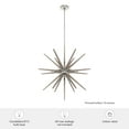 thumbnail image 7 of Hunter - Jupiter Star 18-light Brushed Nickel, Extra Large Pendant Light, Dimmable, Sputnik Shaped, for Bedrooms, Dining, Living Rooms - 19344, 7 of 7