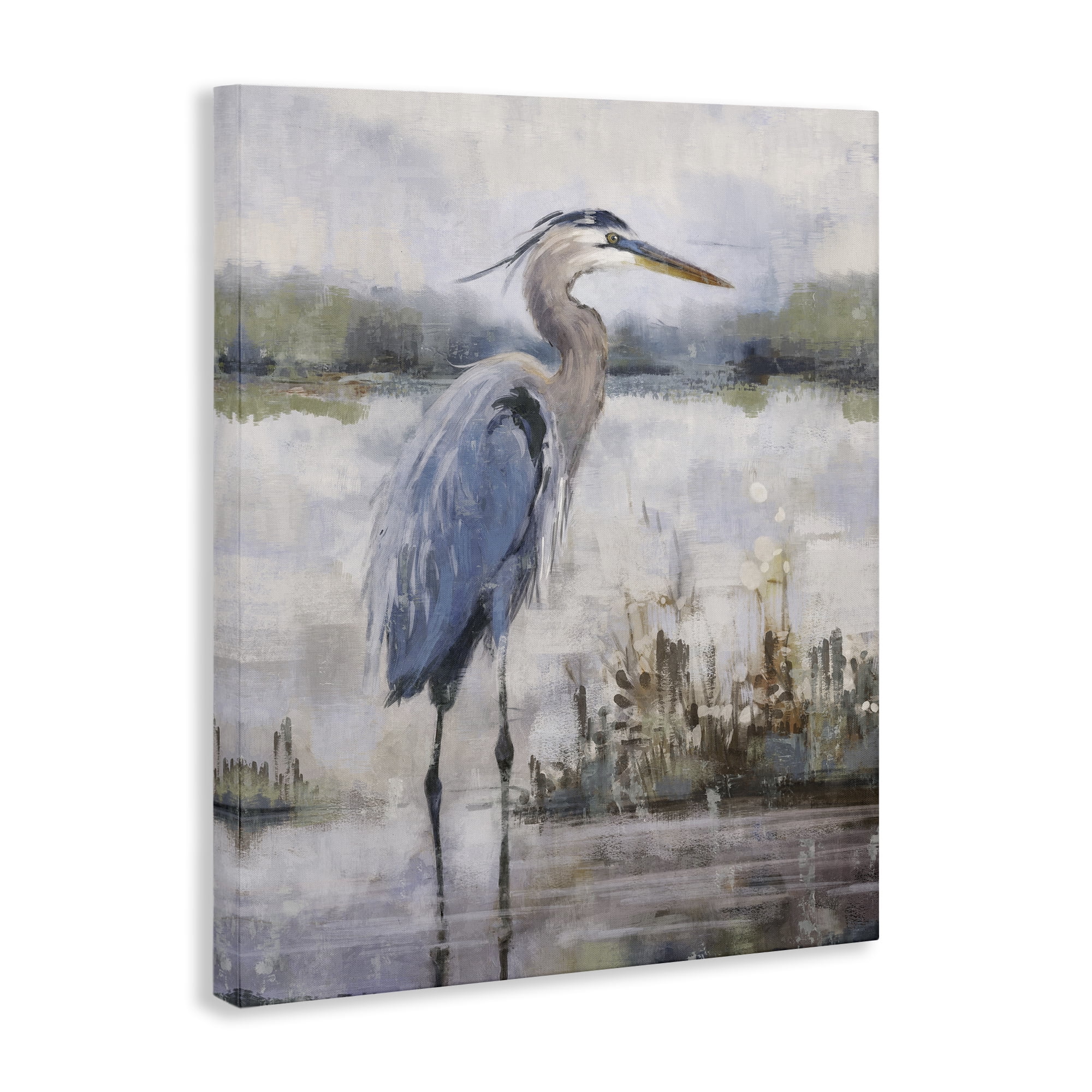 Stupell Industries Coastal Sea Heron Landscape & Nature Painting Wrapped Canvas Art Print Wall Art, 36 x 48