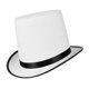 thumbnail image 1 of Bristol Novelty Unisex Wool Effect Top Hat White-Black, 1 of 1
