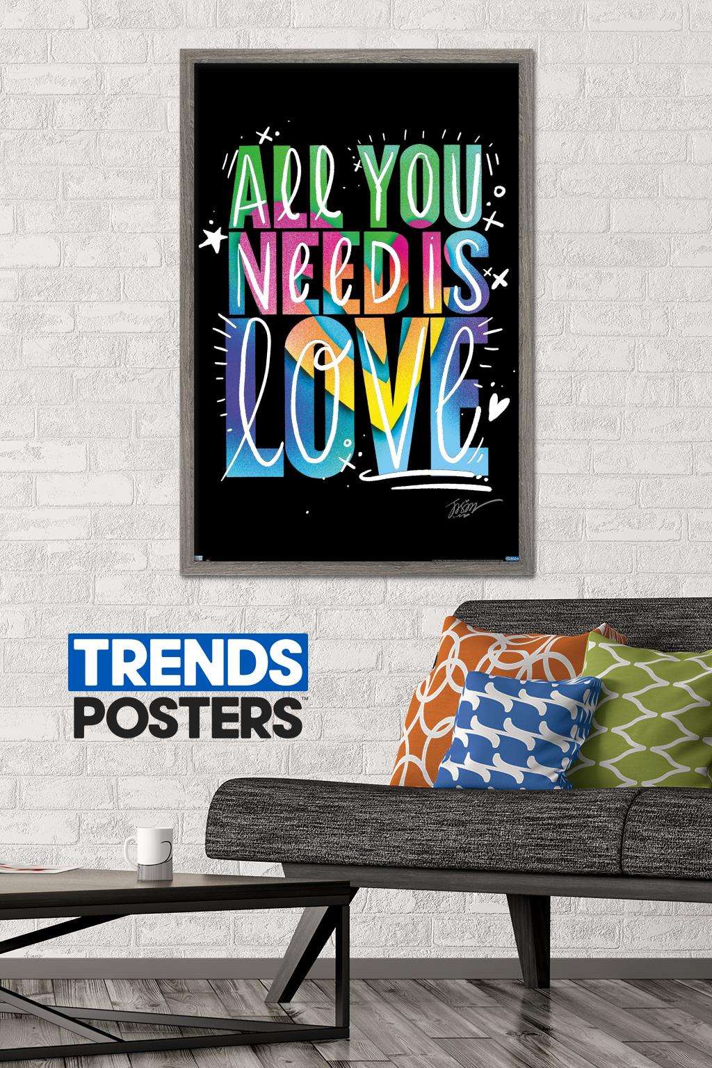 Jason Naylor - All You Need Is Love Wall Poster, 22.375" x 34", Framed