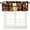 Coffee-3, variant on Wine Valance Curtain, Vintage Barrel Red Wine on Table Glasses Wine Grapes Windows Curtain Valance for Kitchen Dining Room Canteens Home Decor, One Panel 54x18in