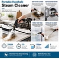 thumbnail image 7 of 2026 New Portable Handheld Steam Cleaner 2500W Powerful Steam Cleaner 6 Speed Adjustable 1200ml Tank Household Steamer for Kitchen Bathroom Car Furniture,Beige, 7 of 7