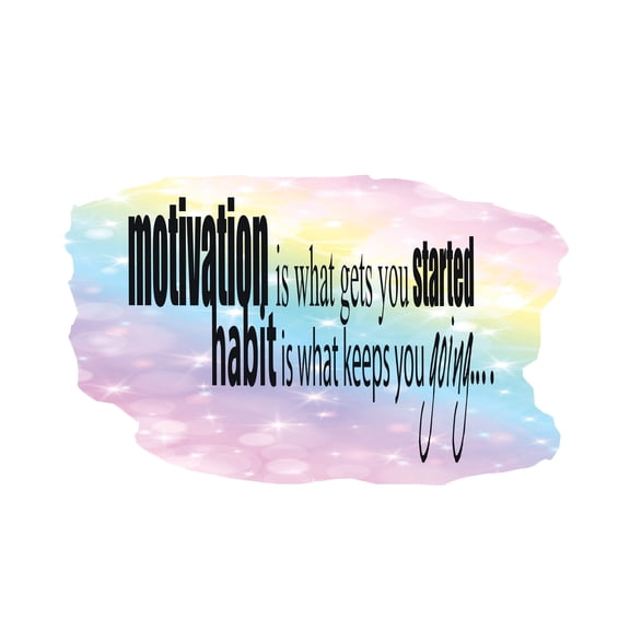 QUOTES - Adhesive Multicolored Vinyl Home Bedroom Inspirational Quotes Wall Decoration Sticker Lettering Art Design Motivational Saying Living Room Wall Decal 20" x 12"