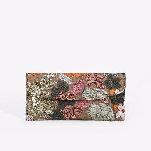 SUGARMOM Random Pattern Envelope Bag Sequin Decor Colorblock