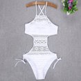 thumbnail image 4 of Women's Swimsuits One Piece Under $10 Free Shipping Strappy Bandge Hollow Out Bikini Swimsuit Bathing Suit, 4 of 6