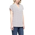 thumbnail image 2 of Pleione Sleeveless Henley Blouse Print Shirt Ivory Dotted Balloon, X-Large, 2 of 5
