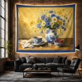 thumbnail image 6 of Classic Still Life Ceramic Pitcher with Daisies and Cornflowers, Serene Vintage Style for Art Lovers, Rustic Cottage Wall Art, Housewarming Gift Tapestry Wall Hanging for Living Room and Kitchen, 6 of 7
