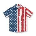 thumbnail image 5 of Ruyang Boys Hawaiian 4th of July Tees American Flag Star Stripe Print Short Sleeve Summer Independence Day Beach Vacation T Shirts, 5 of 5