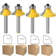 thumbnail image 5 of 4-Piece High-End Alloy Round Corner Router Bit Set with 6 Ergonomic 6.35mm Diameter Handles – Sharp, Precise R-Angle Trimming Tools for Versatile Cutting Tasks, Compatible with Multiple Machine Beds, 5 of 5