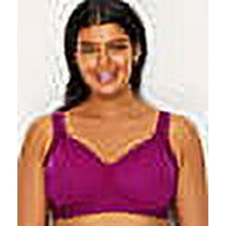 Women's Vanity Fair 71500 Full Figure Wirefree Sports Bra (Plumberry 40D) 