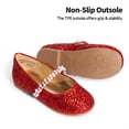 thumbnail image 4 of Zapatos planos para niñas pequeñas DREAM PAIRS SERENA con correa de perlas rojas, 4 of 8