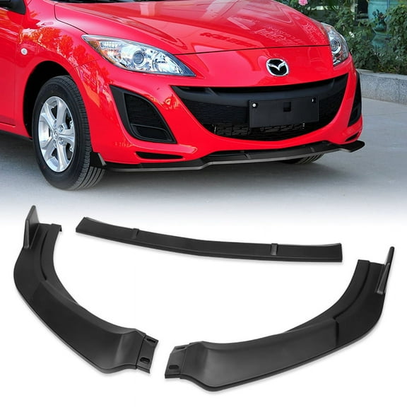 For 2010-2013 Mazda 3 MS-Style JDM Matt Black Front Bumper Body Kit Spoiler Lip