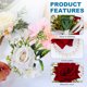 thumbnail image 3 of Uxcell Ramo de muñeca de novia, para trajes de novio, novia, padrinos, ceremonia de boda, cena de aniversario, fiesta roja, 3 of 5