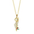 thumbnail image 1 of Palestine Map Key Plated Necklace Unique Pendant Jewelry Gift NEW, 1 of 1