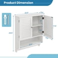 thumbnail image 3 of Armario de Baño con Espejo, Armario de Pared, Botiquín Baño con Espejo,Armario de Almacenamiento Montado en la Pared con Barra para Toallas, Armario de Baño de 3 Niveles 60*20*70cm(Blanco), 3 of 9
