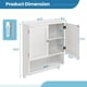 thumbnail image 3 of Armario de Baño con Espejo, Armario de Pared, Botiquín Baño con Espejo,Armario de Almacenamiento Montado en la Pared con Barra para Toallas, Armario de Baño de 3 Niveles 60*20*70cm(Blanco), 3 of 9