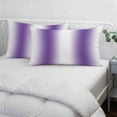 thumbnail image 4 of Purple White Ombre Throw Pillow Cover, Pillowcase Protectors with Zipper, Breathable Decorative Lumbar Pillow Case Cover, Modern Abstract Art Farmhouse Gradient Pillow Shams for Couch Sofa 12x20Inch, 4 of 8