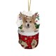 thumbnail image 2 of Uuiauoio Dog Christmas Tree Ornaments with Festive Hats for Holiday Decor, Durable Plastic Hanging Decorations for Home and Car, 2 of 2