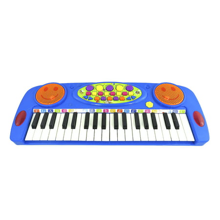 Toy Piano Happy Face Musical Keyboard For Kids Battery Operated Fun Sound Toy Color